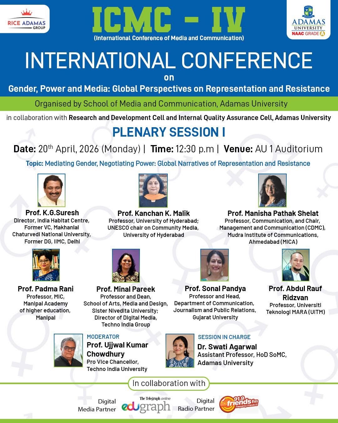 Plenary Speaker – International Conference on Media & Communication (ICMC-IV)