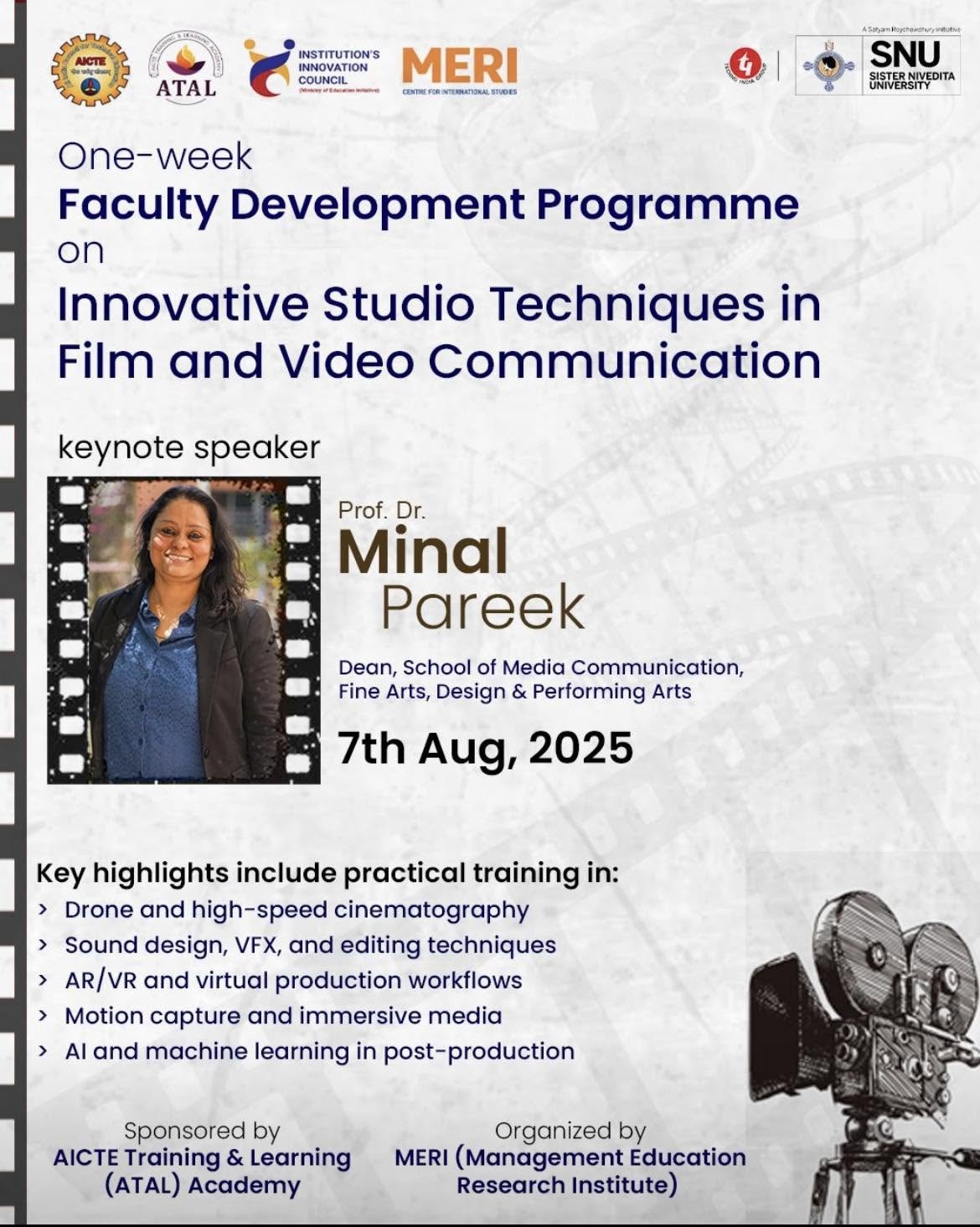 Keynote Speaker – Innovative Studio Techniques in Film & Video Communication